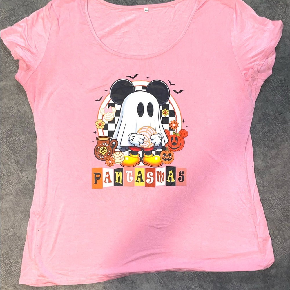 Pink Disney Halloween Graphic T-Shirt
